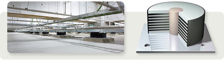 Base isolation device applied to the KB Kookmin Bank Integrated IT Center